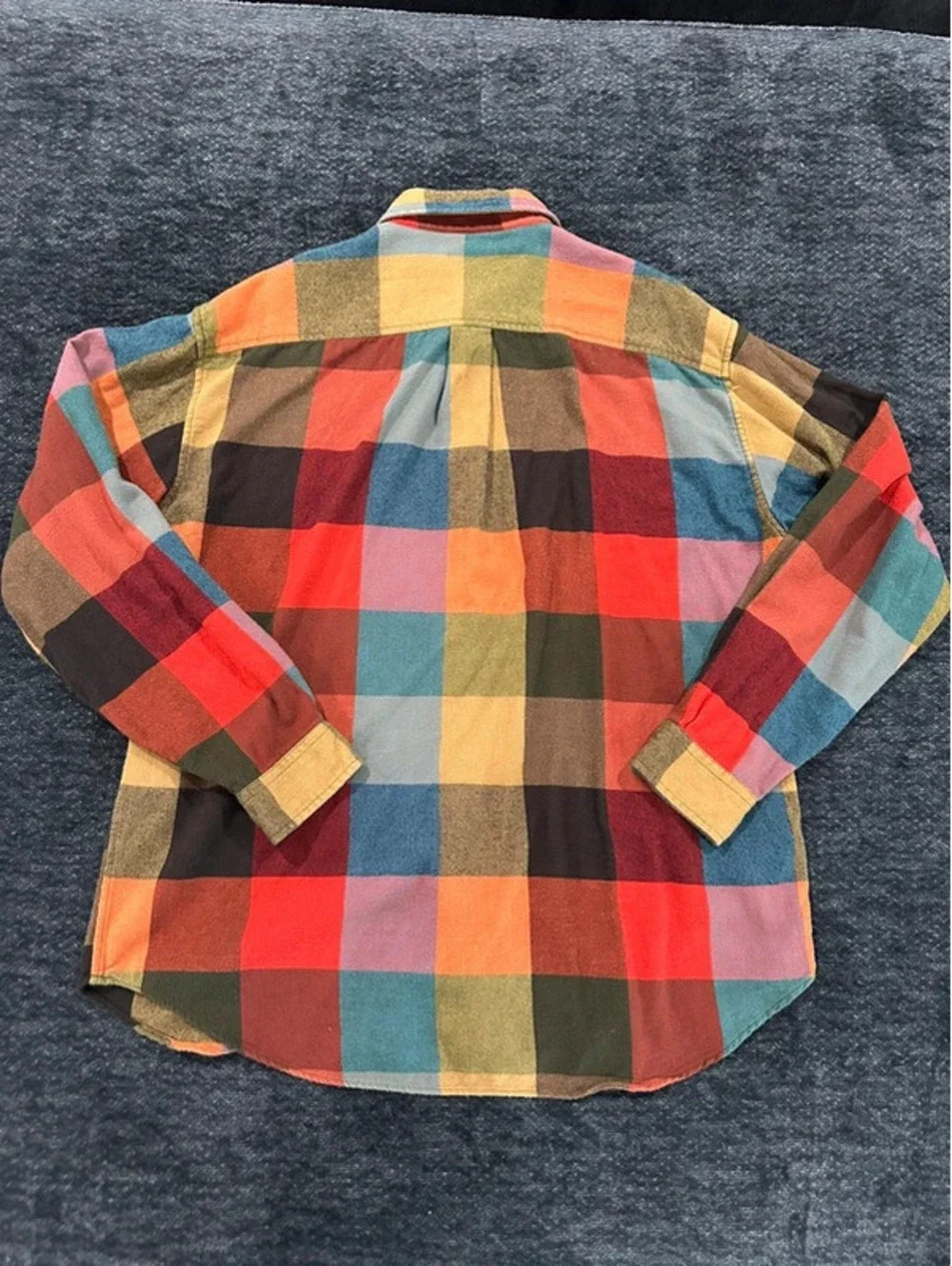 J.Crew Men’s Large Plaid Flannel Button Front Shirt Multicolor 100% Cotton